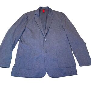 7 Diamonds Crockett 4-Way Stretch Blazer Sport Coat Mens Large Gray Jacket
